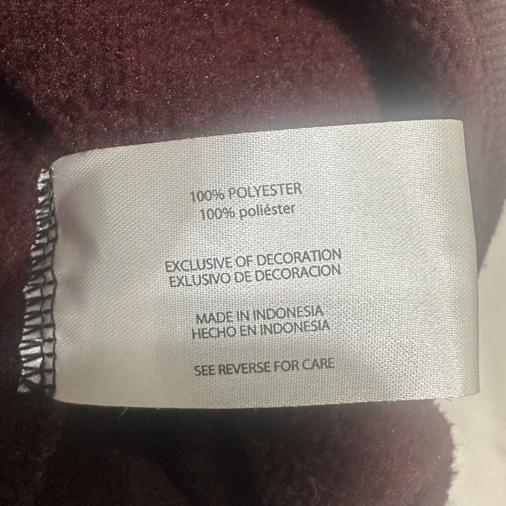 Eddie Bauer Mens Sweater Fleece 1/4 Zip Pullover‎ Sweatshirt Burgundy Red Sz XXL - Picture 6 of 10